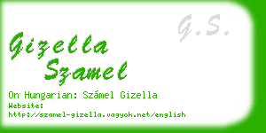 gizella szamel business card